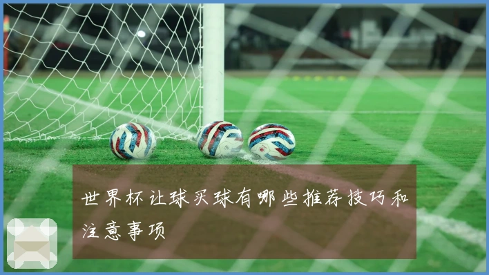 世界杯让球买球有哪些推荐技巧和注意事项
